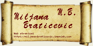 Miljana Bratičević vizit kartica